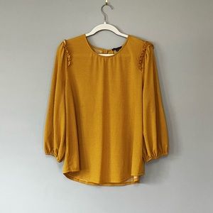 Yellow Polka Dot Top- Adrianna Papell
